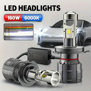 2pcs H7 H4 LHD LED Headlight Mini Lens Projector H9 H11 9005 9006 Auto Low Beam Canbus Bulb for Car/Motor 12V 24V,  Headlamp Replacement, Compact Design, Highperformance Bulb, Longlasting Led, Car Enthusiasts, Auto Mechanics