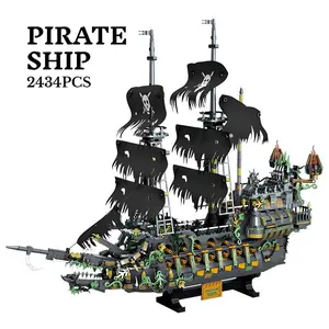 Pirate Ship Building blocks Set, 2434pcs Beautiful Sailboat Nautical Creative Building blocks model, Movie Lovers Collection, A Fun and Unique toy Gift for Christmas, Valentine's Day, Halloween, and Birthdays