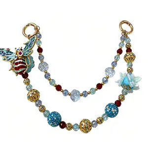 Bag chain, gift set of bag chains, birthday present, elegant handbag charm gift set, perfect for mothers, wives, close friends, sisters, and everyone else. A versatile bag accessory with a stylish design bracelet, summer-inspired style.