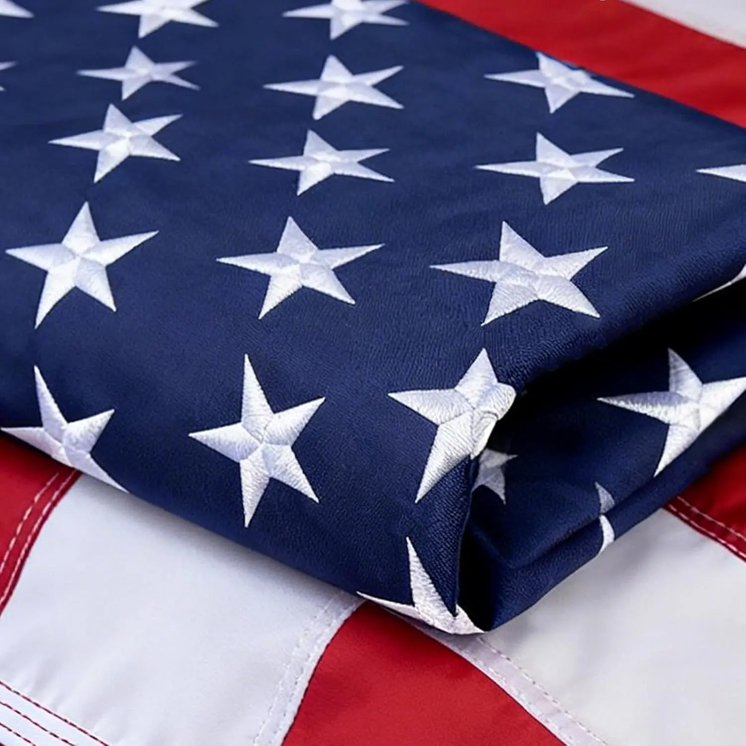 American Flag 3x5 Outdoor Heavy Duty Polyester Embroidered Stars Sewn Stripes Brass Grommets Waterproof Fade Tear & Wind Resistant US Flag
