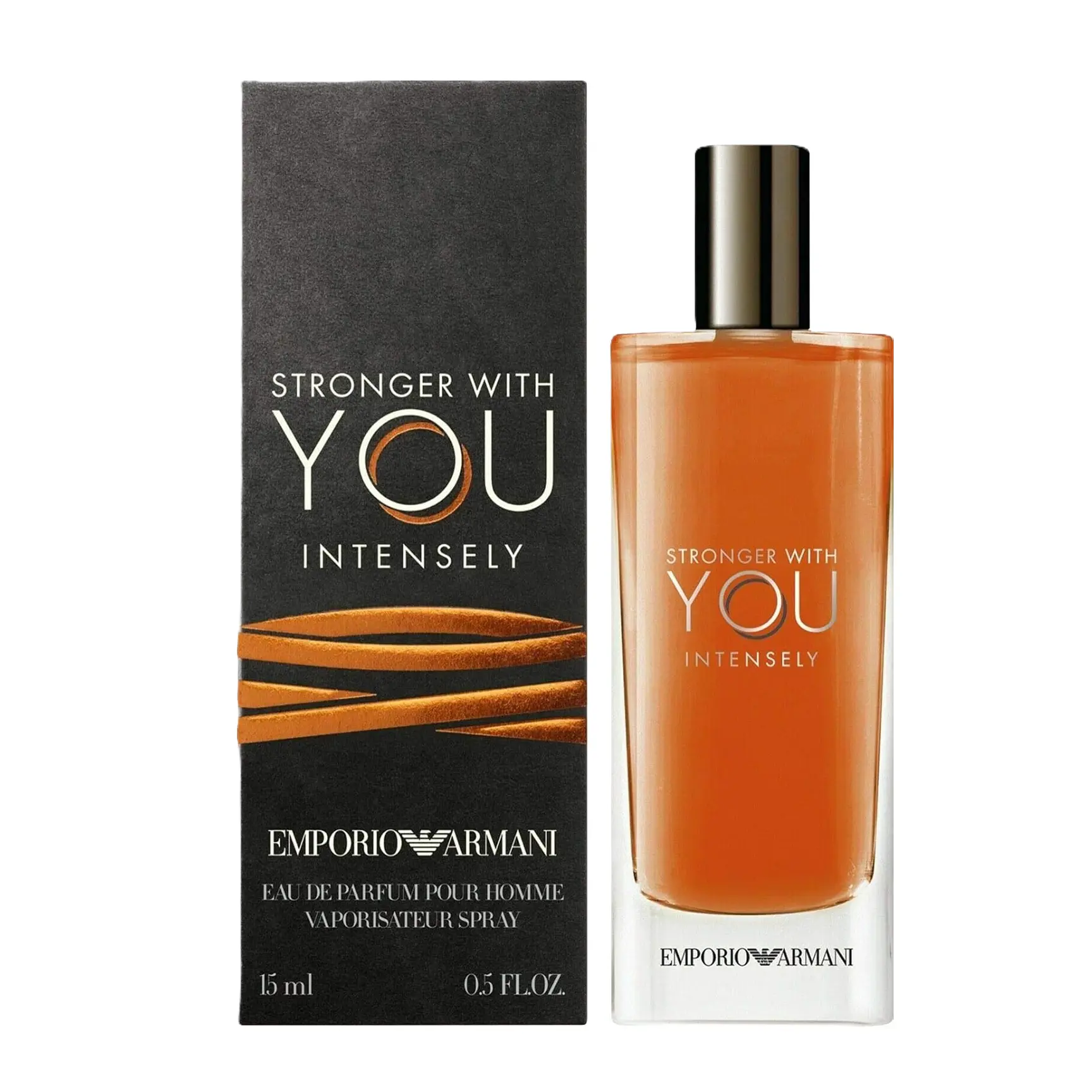 Giorgio Armani Emporio Stronger With You Intensely for Men Eau de Parfum Spray, 0.5 Ounce