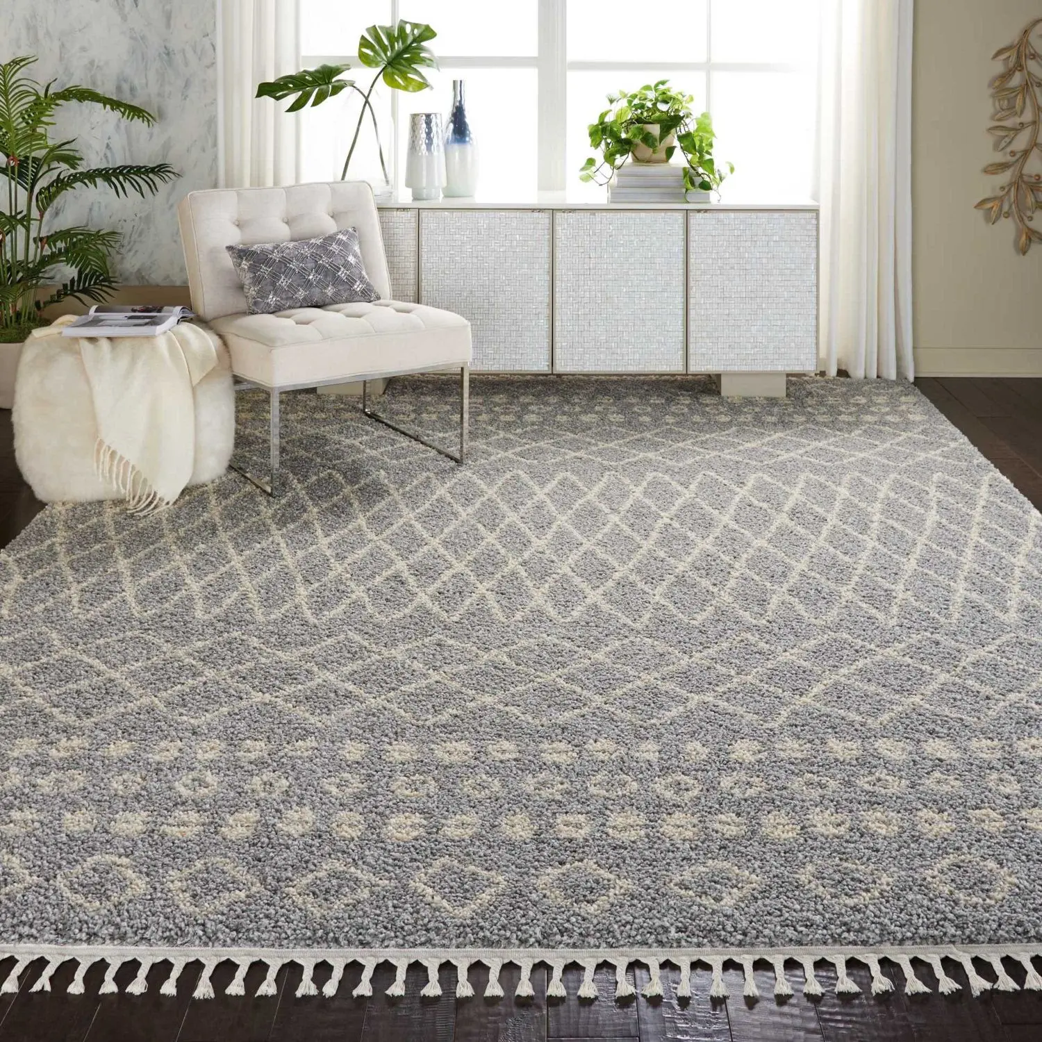 Nourison Marrakesh Warm Shaggy Fluffy Area Rug - Decorative Living Room Rug for Cozy Home Spaces, Decorative Fluffy Rug, Fluffy Area Rugs