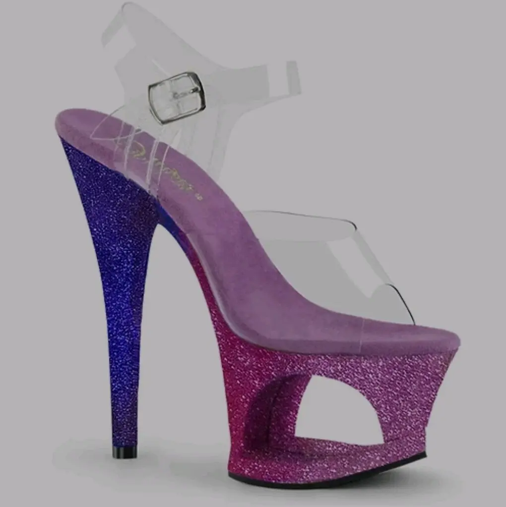 Moon Fuschia Blue Ombré Heel