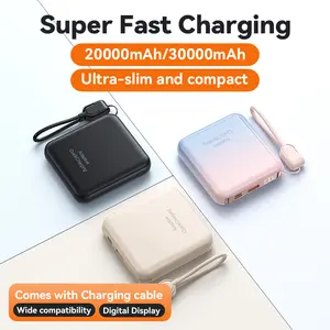 KAXOE 20000 mAh / 30000 mAh Fast Charging Multifunctional Power Bank Rechargeable Portable Mobile Phone Charger Small Convenient Portable Power Bank With LED Ultra Clear Digital Display, Compatible With Multiple Devices Suitable for iPhone, Android