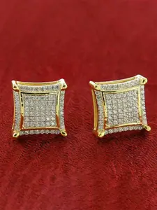 1 Pair Elegant Cubic Zirconia Stud Earrings Sparkling Zirconia For Women Fashion Earrings For Wedding Engagement Anniversary Jewelry Valentine's Day Gift