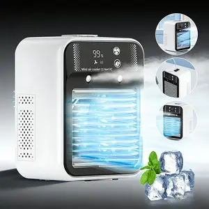 Portable Mini Air Conditioner Cooling Fan USB Rechargeable Air Cooler Humidifier
