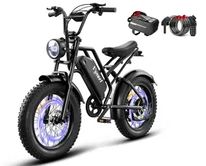 DXH Electric Bike Peak 1500W Motor 48V 18Ah Battery 60+ Mile Range 32MPH Top Speed 7-Speed Transmission All Terrain Fat Tire Electric Dirt Bike G50