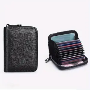 Men's Simple Large Capacity Zipper Card Holder Wallet