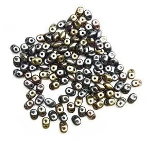 Superduo Beads 2.5X5MM Crystal Grey Rainbow, for jewelry making, custom jewelry, handmade jewelry, beaded jewelry,  beading supplies
