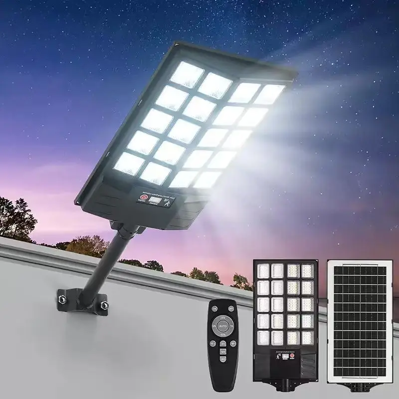 Waterproof Solar Flood Light Motion Sensor with Remote Control, Dusk to Dawn Auto Lighting Outdoor Security Solar Street Lamp for Home Garden Yard Path Commercial Parking Lot Led Outdoor Light Solar Lights Outdoor