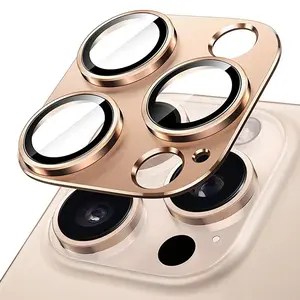 Metal Camera Lens Protector Tempered Glass For iPhone 16 15 14 13 Pro Max Mini Lens Funda For iPhone 16 Plus Full Cover Lens Camera Glass