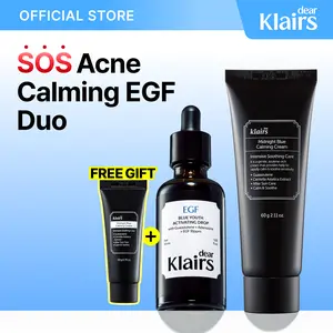 [Dear Klairs Official] SOS Acne Calming Duo Kit - Instant Redness Relief, Blemish Recovery & Barrier Repair, Moisturizing