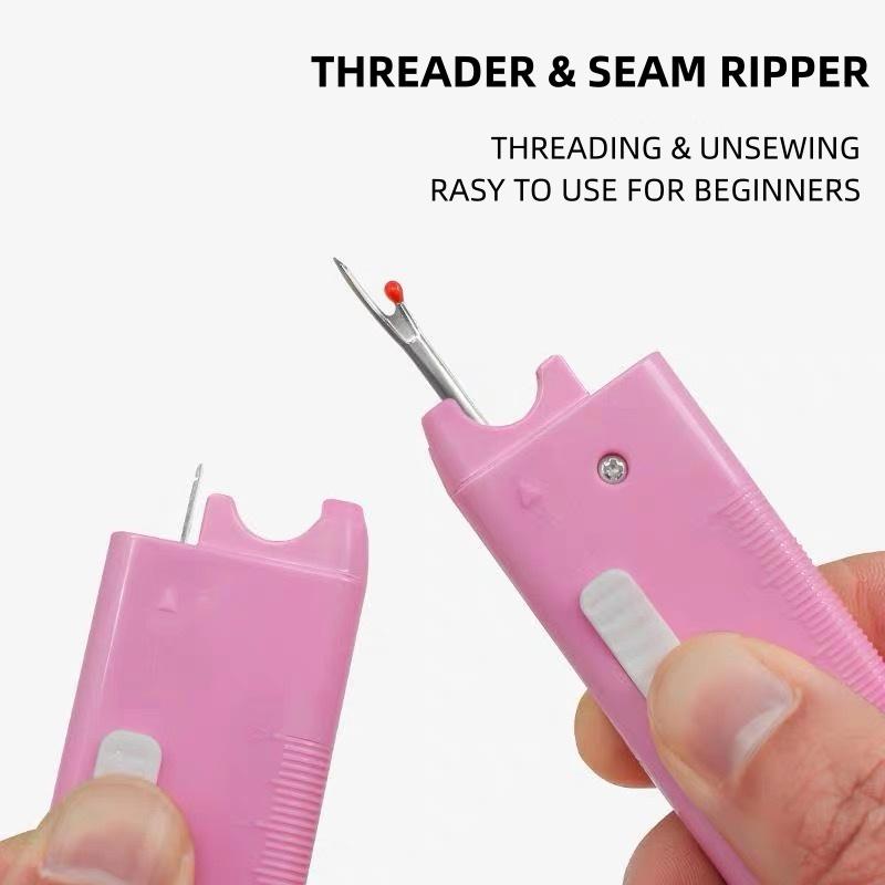 5-in-1 Sewing Needle Threader with Seam Ripper, Magnifying Glass, Ruler & Magnetic Storage - Industrial & Domestic Sewing Machine Accessory