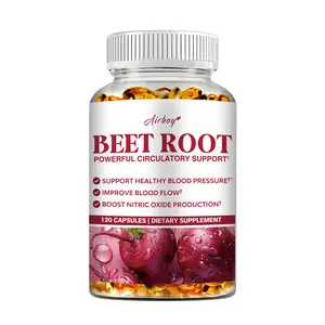Airboy Beet Blood Pressure Support with Grapeseed Extract and Non-GMO Beet Root Powder for Heart Health Promotes Nitric Oxide Circulation and Blood Flow 120 Count