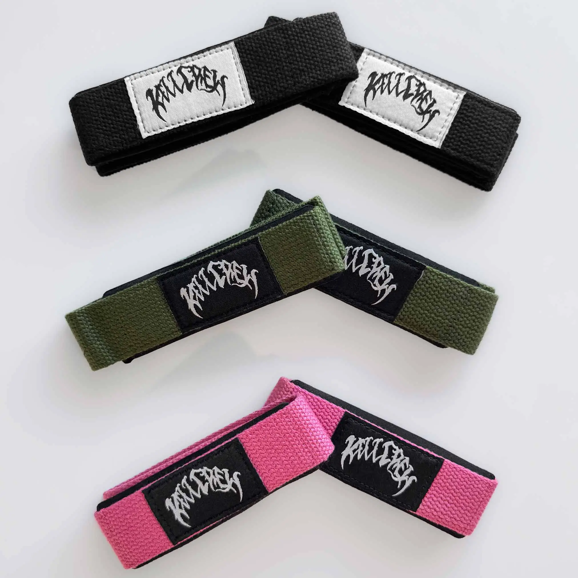 Kill Crew Solid Cotton Lifting Straps with Padding and Wrist Support, 24" Fitness Accessories for Weightlifting and Deadlifts, Workout Accessory, Home Gym Accessories