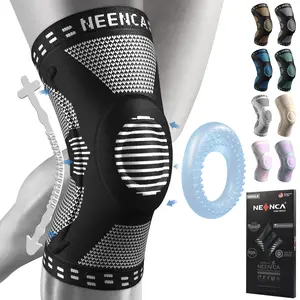NEENCA Sports Knee Brace, cushioning and anti-collision knee support, suitable for wrestling, running, fitness, basketball, volleyball, and hiking.  Relieves knee pain. Volleyball and basketball equipment, leg protector, leg support.
