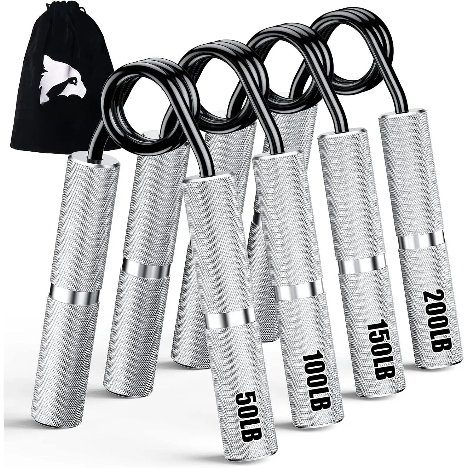 Grip Strength Trainer 4 Pack,50LB-200LB Hand Exerciser Gripper Forearm Finger Strengthener Non-Slip Suitable for Hand Rehabilitation Finger Strength ,  Building,  Gym Yifanyou Sports