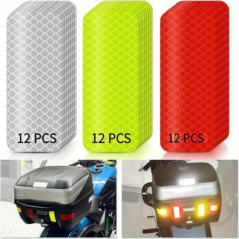 Nighttime safety warning automotive reflective stickers, reflective stickers - suitable for cars, motorcycles, bicycles, etc., with reflective function, Car Accessories