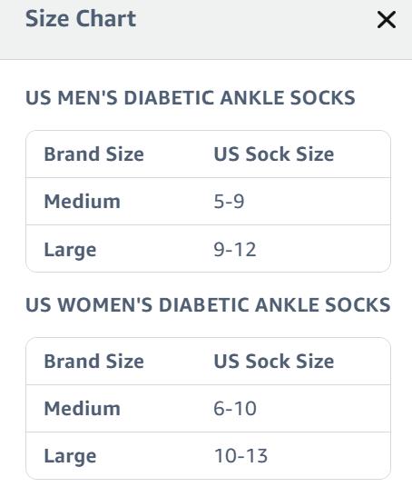 Pembrook Ankle Diabetic Socks - Moisture-Wicking, Non-Binding for Neuropathy & Edema, 4 Pairs, Floral Design