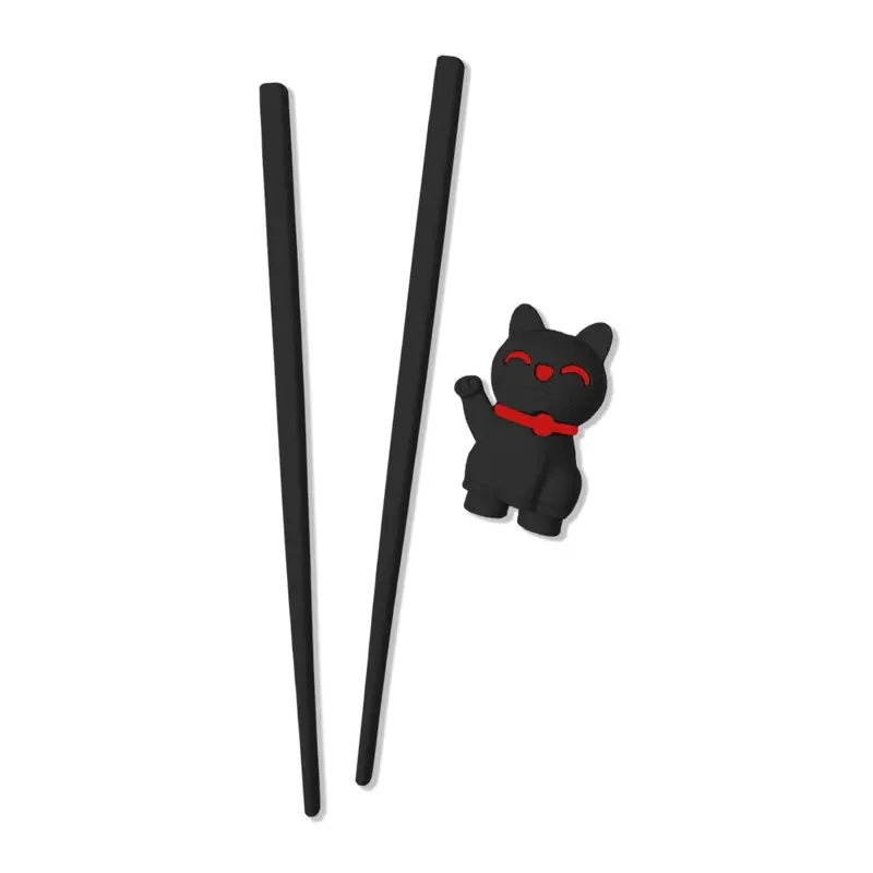 Training Chopsticks with Lucky Cat Design, Easy-to-Use Cutlery Tableware