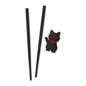 Beginner-Friendly Training Chopsticks, Lucky Cat Design, Easy-to-Use Kitchen Cutlery