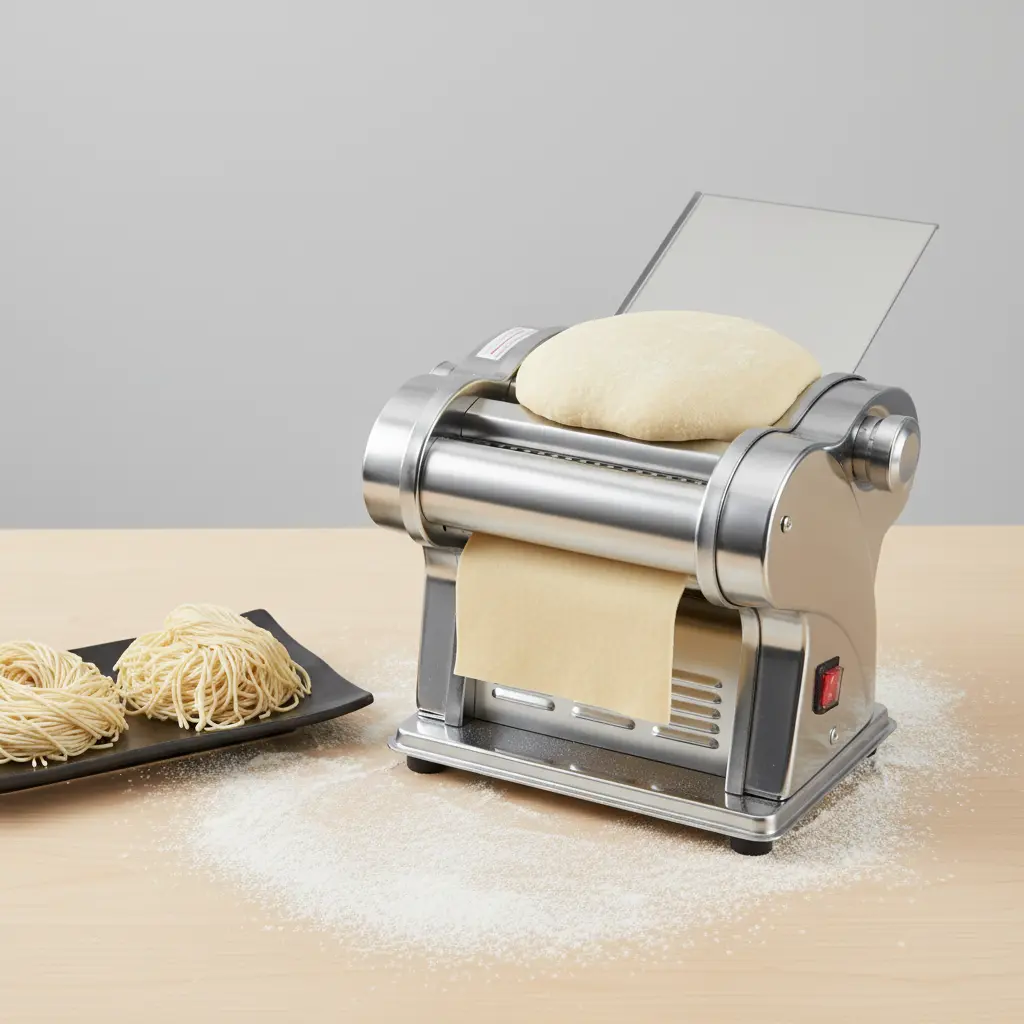 Electric Noodle Maker 8 Gear Thickness Adjustable for Dumpling Wonton Pancake Home Use