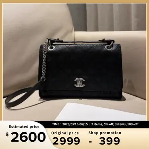 Pre-owned CHANEL 99% New CC Top Handle Flap Bag 2018 Black Caviar Leather with Silver Hardware 25644578 HK