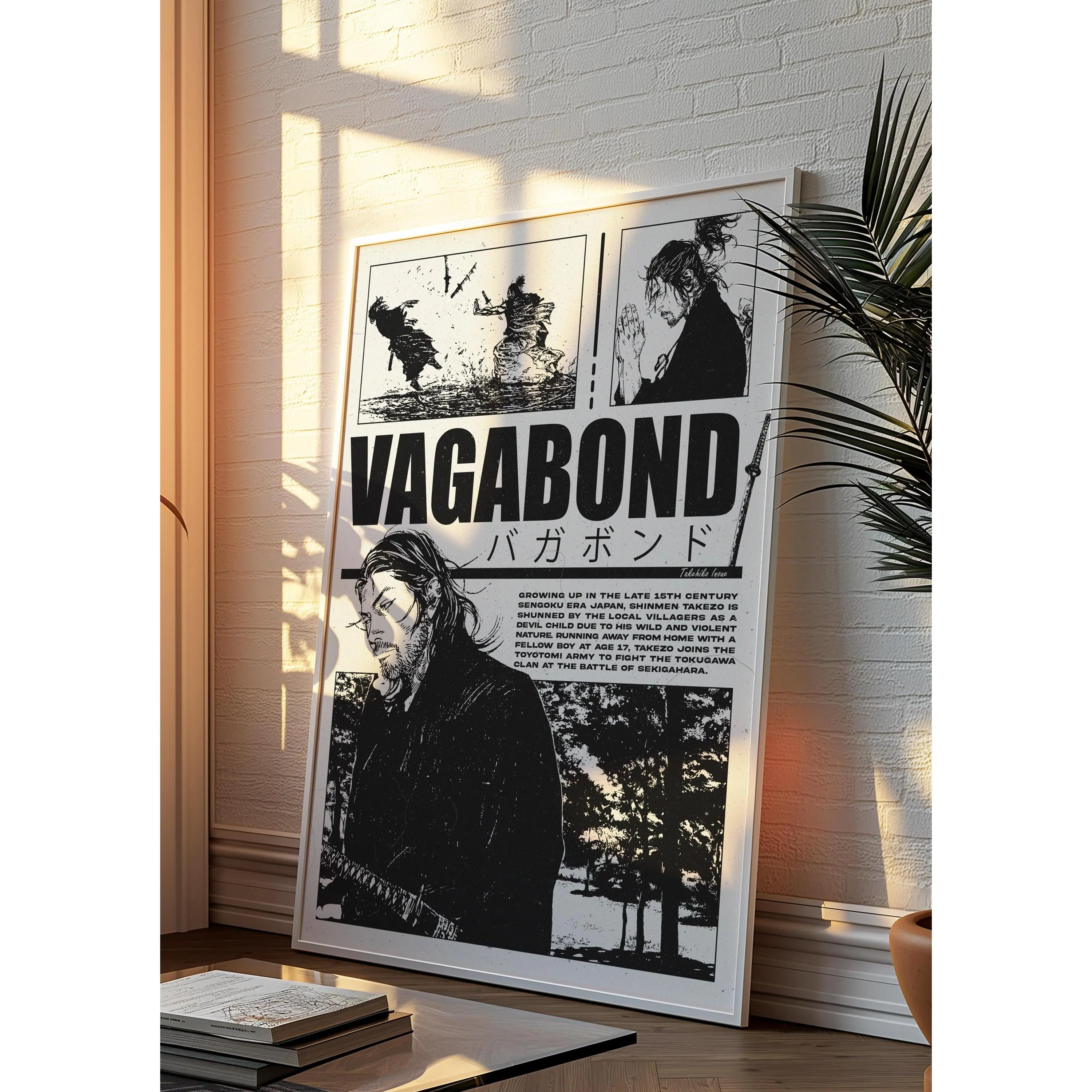 Vagabond Poster - Miyamoto Musashi Manga - Japanese Manga Print - Manga Aesthetic Panels - Gift idea Anime Fans - Vagabond Anime Poster