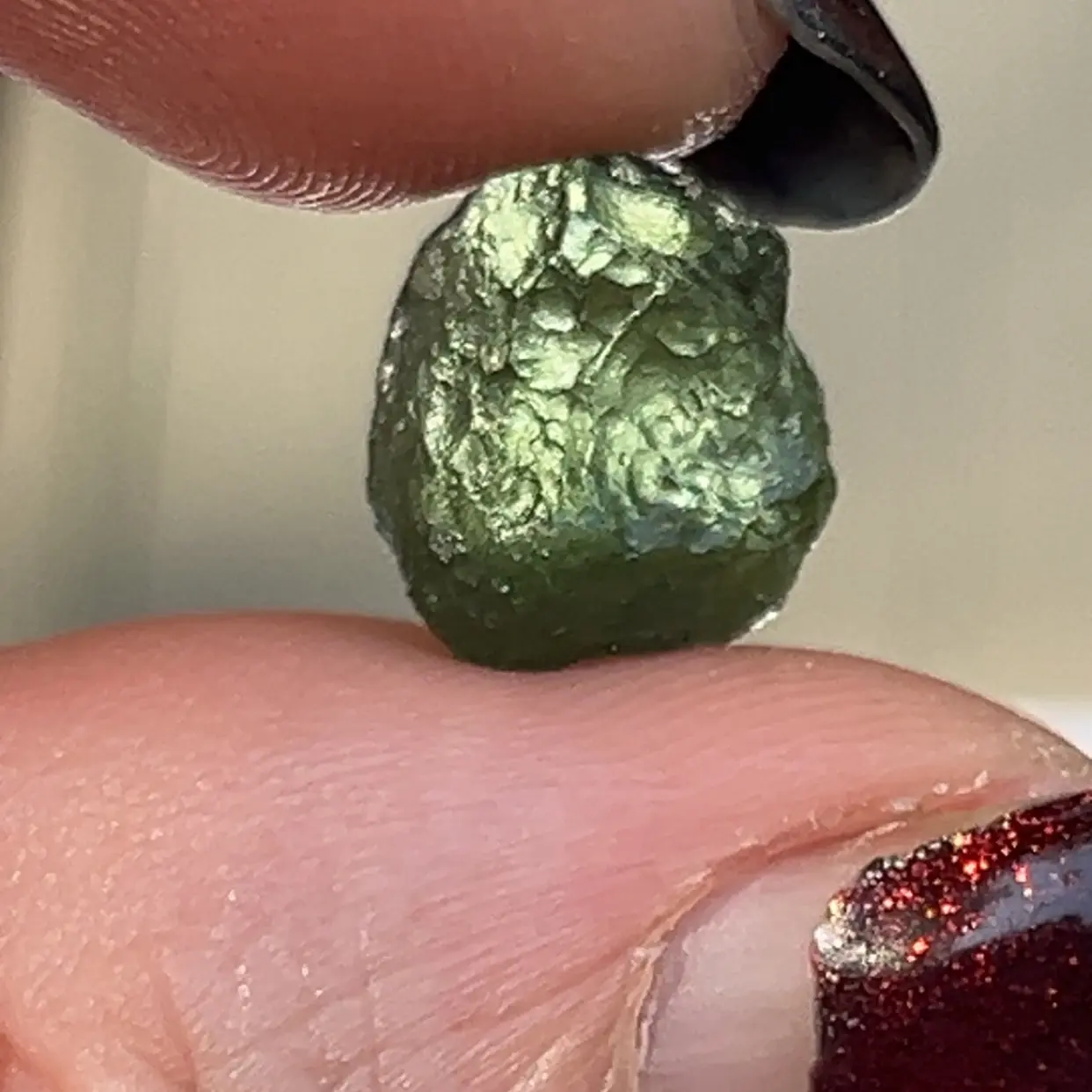 Microshift Moldavite Semi-Finished Semiprecious Stone Component, Jewelry Accessory