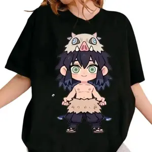 [tiktok shop deals]Chibi Inosuke Comfort colors Shirt – Cute Demon Slayer Anime Graphic Tee, Kimetsu no Yaiba Oversized Unisex 2025 Manga Fan Gift tees meme shirts silky graphic eli white boyfriend fit spencers