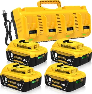 For DeWalt 20V Max 8000mAh Battery & Charger Combo – DCB206 Replacement Power Set