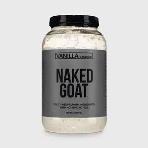 Naked Goat Whey Protein Powder - Vanilla Flavor - 2lb - Pasture-Raised Goat Milk - Only 3 Ingredients