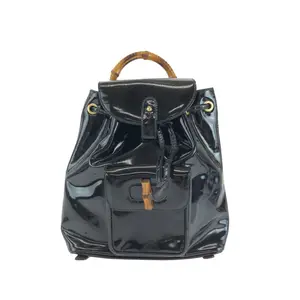 Pre-owned GUCCI Patent Leather Tote Bags Bamboo Backpack