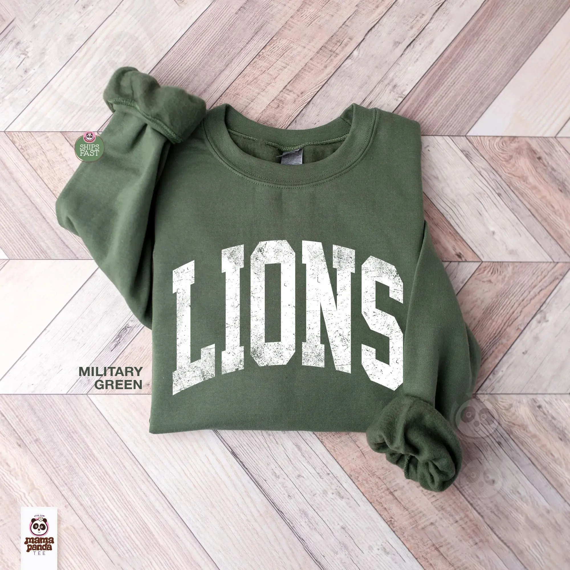 Lions Game Day Sweatshirt - Lions Mascot Crewneck - Lions Fan Gift Cotton Trending