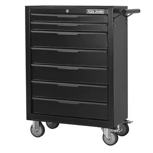 Tool Cabinet Tool Cart 24.2inch with 7 Drawers and Wheels, Metal Rolling Tool Box Locked Drawers Storage Organizer Cabinet for Garage, Warehouse, Repair Shop, Workshop, Tool Dorm Brand