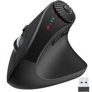 SABLUTE MAM51 Ergonomic Mouse Wireless with 3-in-1 Quick-Switch Scroll Wheel, Vertical Mouse with 4000 High DPI, 8 Buttons Wireless Computer Mouse, 2.4Ghz/Bluetooth Mouse for Laptop and Desktop