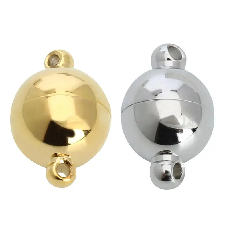 2 Set/Lot 6-16mm Stainless Steel Round Ball Strong Magnetic Clasps Fit Bracelets Necklace End Clasp Connectors Jewelry Making