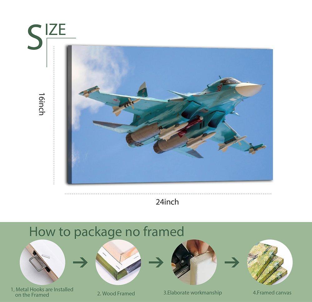 Military Fighter Poster Su-34 Poster Decorative Painting Canvas Wall Art Picture Print Modern Family Bedroom Decor