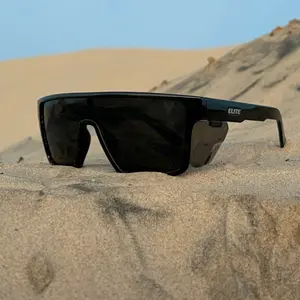 Elite Alpha – ANSI Z87.1 Polarized Safety Glasses (Black Frame + Black Lens)