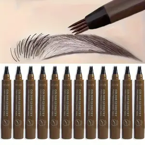 12pcs Quad Eyebrow Pencil Set Cosmetic Waterproof Eyebrow Pen Durable And Colorless Exquisite Eyebrow Shape Suitable For Beginners Eyeliner Makeup
