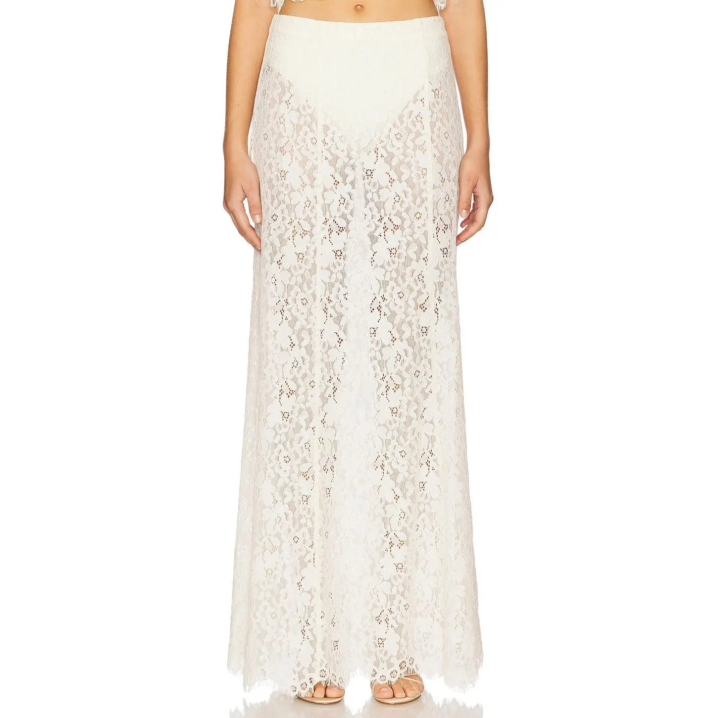 AFRM Oxford Skirt in Gardenia