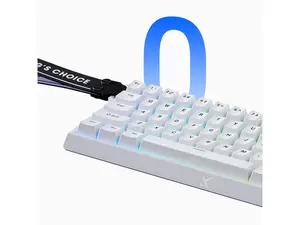 MCHOSE ACE 68 60% Mechanical Gaming Keyboard Wired Rapid Trigger Hall Effect Keyboard Magnetic Switch Hyper-Fast 8000Hz Adjustable Actuation, Hot Swap, RGB PC MAC Laptop (White / Ice Blue)