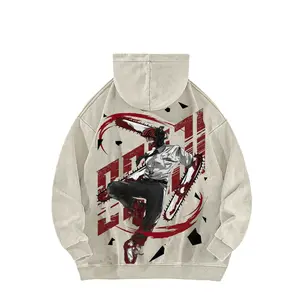 Unisex Chainsaw Man Dante Pure Cotton Double-Sided Hooded Sweatshirt - American-Style, Patterned Men's Hoodie Top