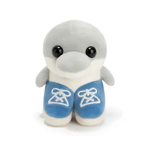 JlAJCHUF  Italian Brainrot Dolphin Plush Toy, Tralalero Tralala, Meme Plush Gift for Kids & Teens, Huggable Stuffed Animal, Soft Cuddly Dolls, Soft Stuffed Animals