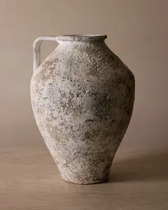 Siena Handmade Concrete Vase - Cream Minimalist 10" x 14"