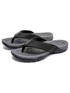HOBIBEAR Men's Rubber sole sandals, slippers, summer breathable men's clip on slippers, casual beach shoes, Footwear For Beach, exposed toe flip flops, Footwear
