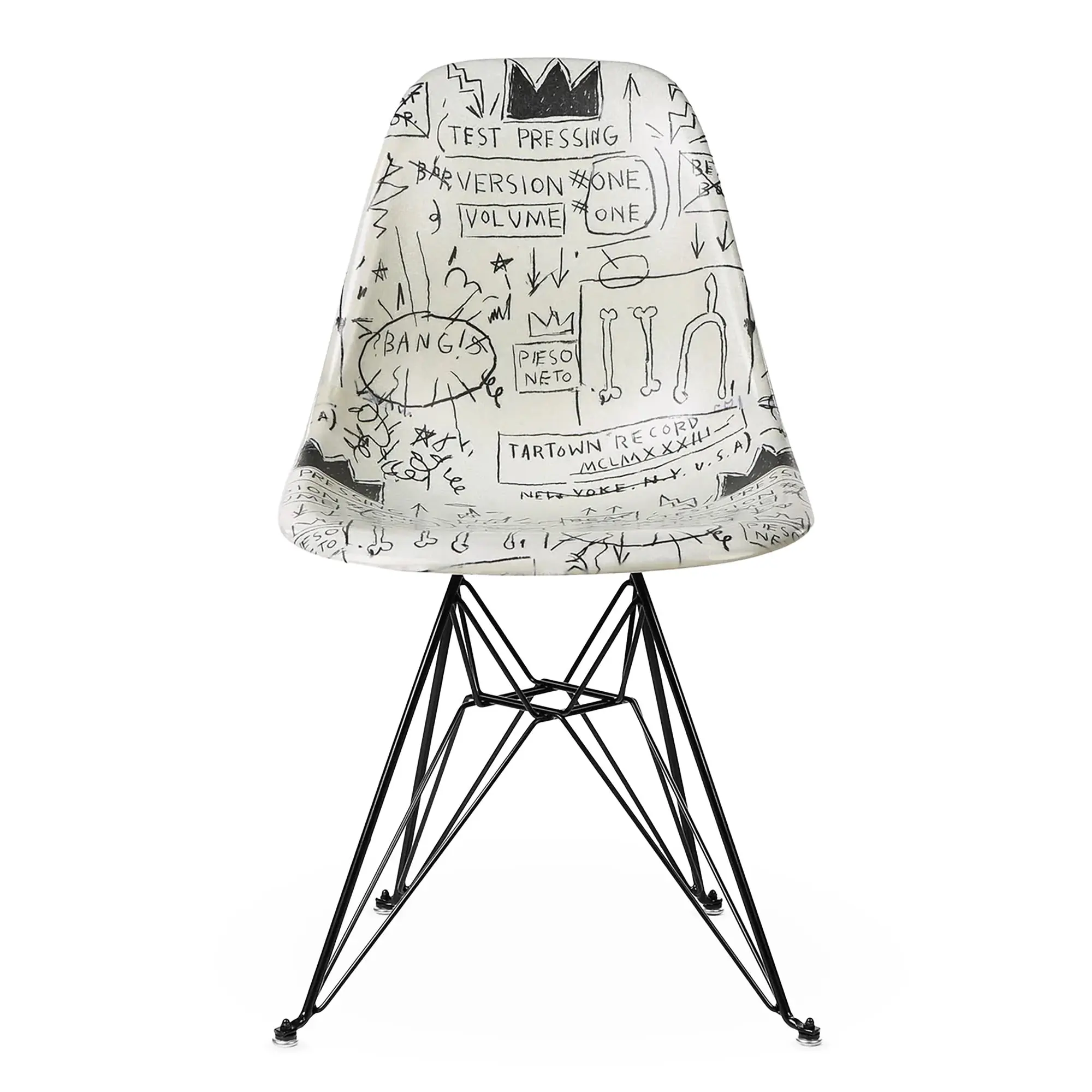 Case Study® Fiberglass Jean-Michel Basquiat Record Eiffel Side Chair