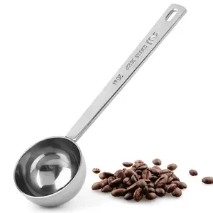 Stainless Steel Coffee Scoop, Tablespoon Measuring Spoon, Long Handle Coffee Spoon for Kitchen & Cafe Use, Durable Design