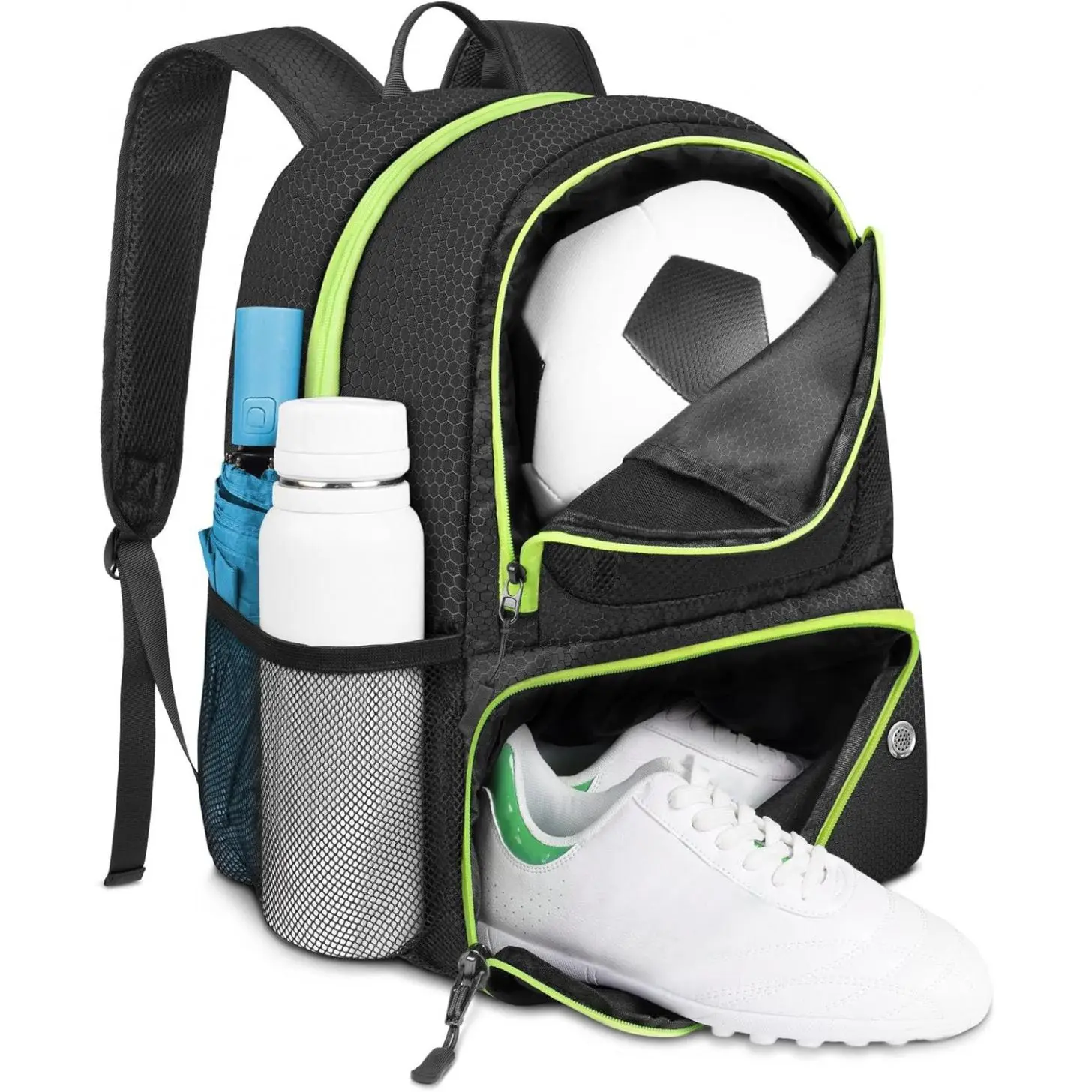 Nice Original Soccer Backpack with Ball Holder & Shoe Compartment, Water-Resistant Sports Bag for Men Women - Perfect for Football, Basketball, Volleyball Equipment