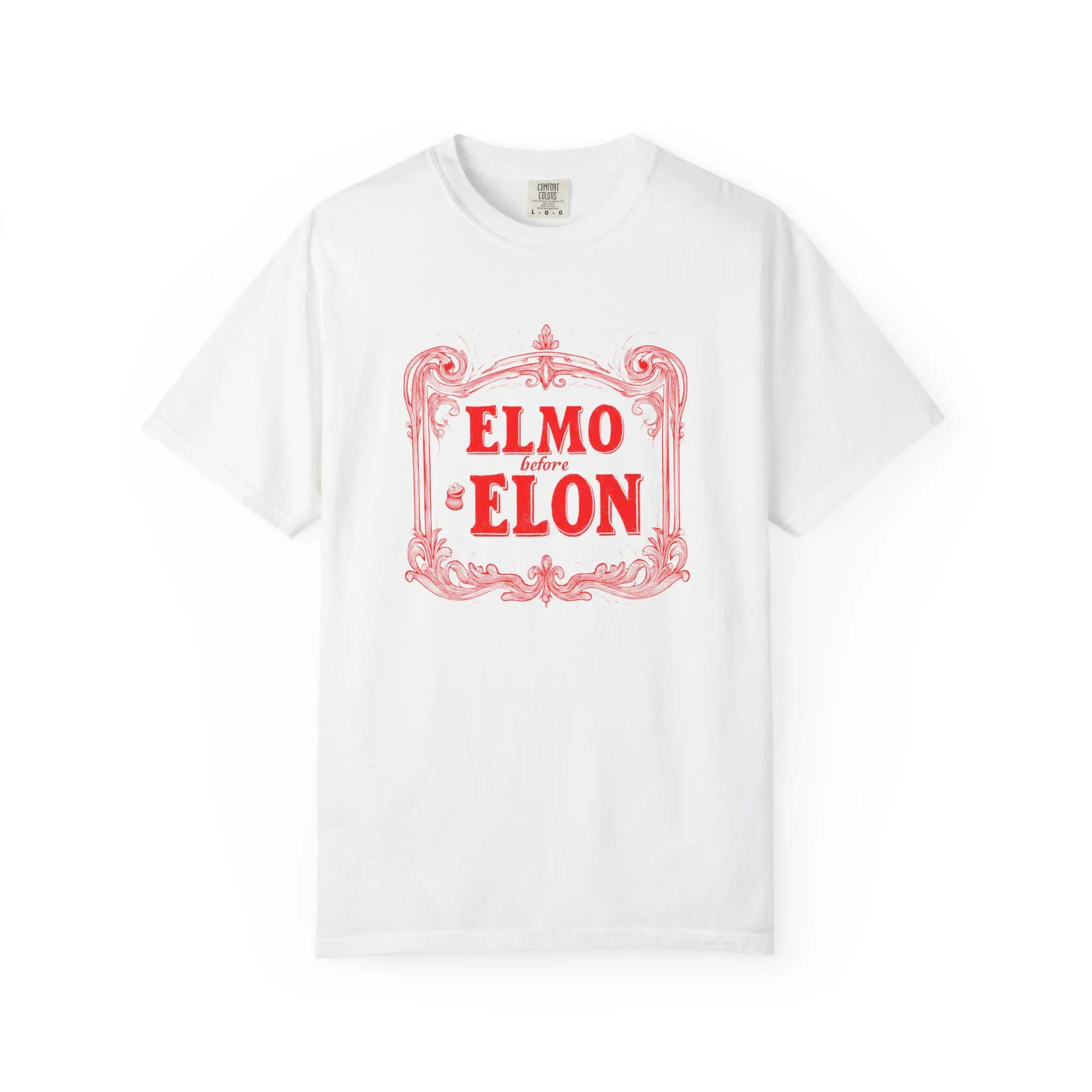 Comfort colors Elmo Before Ellon T-shirt Save Pbs And Npr Shirt Protest Tee Unisex T-shirt Funny Tee Pop Culture Humor Resistance Statement Tee WProtePbs
